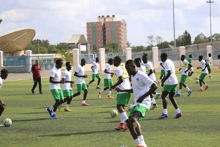 The Boys during their morning training today at Uhuru Stadium ahead of the second leg against Ethiopia on Thursday.

#Brightstar