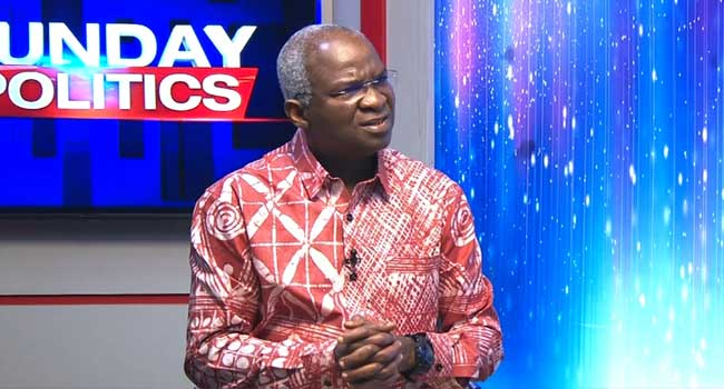 SundayOs's tweet photo. Wahali... I gbadun this @tundefashola shirt. Baba minister, make your guy happy with this gift o.

 Aside, the interview was a good show I must say. @channelstv @seunokin https://t.co/Lem93Im45S