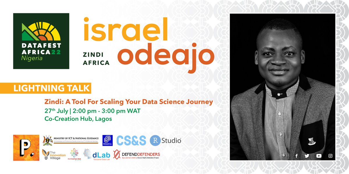 PollicyOrg's tweet photo. Introducing the speakers for this week's  #DataFestAfrica event in Nigeria;

Israel Odeajo
Lightning talk about "Zindi: A tool for scaling your data science journey"

#BigDataLittleData #DFA22 #DataFestKampala #DataScience #Data #DataFestNigeria | @Cc_HUB @ZindiAfrica https://t.co/AJe8CZqQ3V
