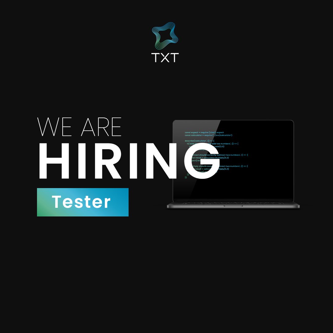 TXT is always looking for #visionaries to join the mission. Our team is constantly expanding and we are looking for #softwaretesters who are not afraid of a #challenge and want to be heard by emerging #technologies. Ready to join us? Apply here ➡️
linkedin.com/jobs/search/?g…