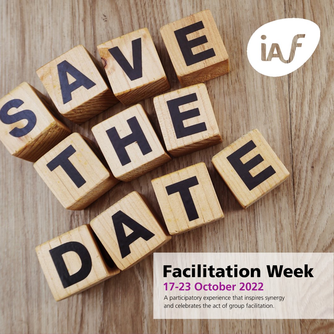 Save the dates for this year’s Facilitation Week! It is during the week of 17-23 October 2022 this year. The invitation to celebrate the week is open to everyone. Join us in this celebration! #FacWeek #FacilitationWeek #facilitation