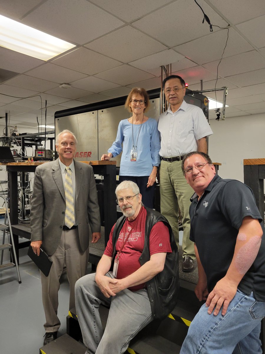 It was wonderful to visit the Center for Advanced Coatings (CAC) <a href="/FloridaTech/">Florida Tech</a>, shown here with team members Mary McCay, Pei-Feng Hsu, Ed Croy, Frank Accornero, and their 1.6kW laser. They invent and apply coatings to protect devices from extreme heat.