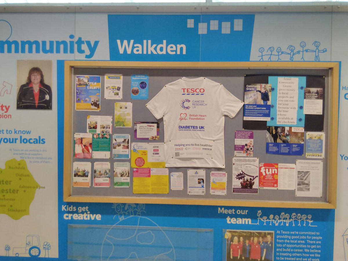 Notice board change Walkden Tesco lots of information on for things to do for all ages @SalfordCVS @GaryAshton68 @KeeleyMP @AspireSalford