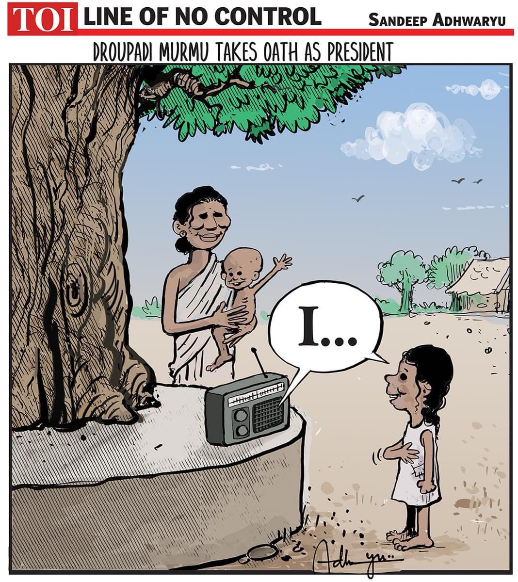 nistula's tweet photo. Wonderful cartoon on the new @rashtrapatibhvn #DroupadiMurmu by @CartoonistSan https://t.co/VEdzoGPu95