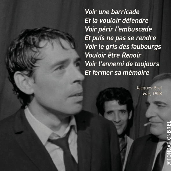 FondationBrel's tweet photo. Jacques Brel. Voir, 1958. https://t.co/gK6k3PUZJI