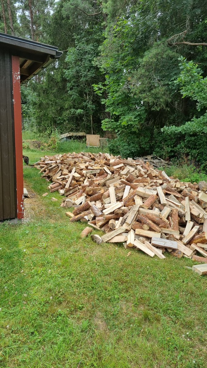 Bosarve1's tweet image. Till vintern har vi beställt 10 kbm ved istället för de vanliga 6. Winter is coming - på fler sätt än ett ... 

#prepperSE #PREPP #prepping #hemberedskap #beredskap #energikris