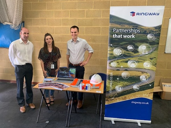 Ringway_UK's tweet photo. Last week, Stewart, Operations Manager, went along to Ranelagh School Future Fair to inspire the next generation of students and “open doors into an industry they may not have thought of previously”.
#CreateYourNextMove #RethinkingHighways https://t.co/Ek1K3jvaqu