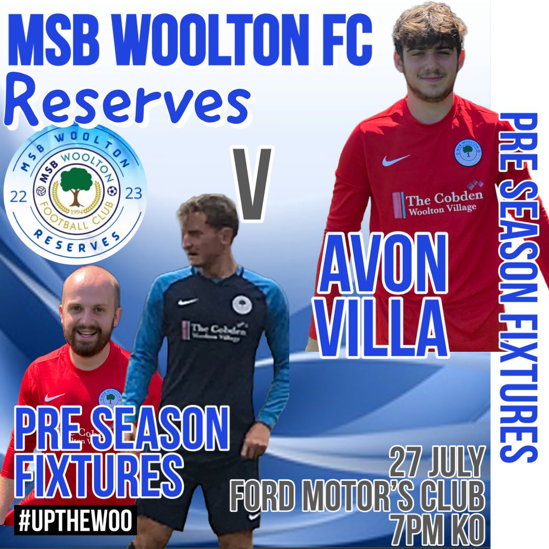 MSBWOOLTONFC's tweet photo. Busy week ahead for all 3 @MSBWOOLTONLCPL teams
 
Please get down and support if u can 

1st team playing Tues 26 @AFCLiverpool @SimpsonFC_ 7:15 KO

Reserves playing Wed 27 @AvonVillaFC at Ford Motor’s 7pm KO

3rd team playing Wed 27 vs Edge Hill @SimpsonFC_ 7.15 KO

#upthewoo https://t.co/jyzdiqbcd2