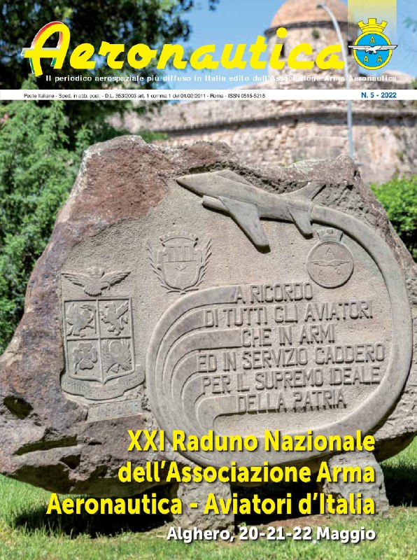 assoaeroarma's tweet photo. N. 5/2022 di #Aeronautica, #periodico sociale A.A.A. #AviatoridItalia! Lo Speciale interamente dedicato al XXI #Raduno Nazionale dell'Associazione Arma Aeronautica ad #Alghero, 20-21-22 maggio 2022. 
#RadunoAAA #AAA70 #AeronauticaMilitare #FrecceTricolori 
https://t.co/83WOihfbOm https://t.co/1p6RhBtRSf