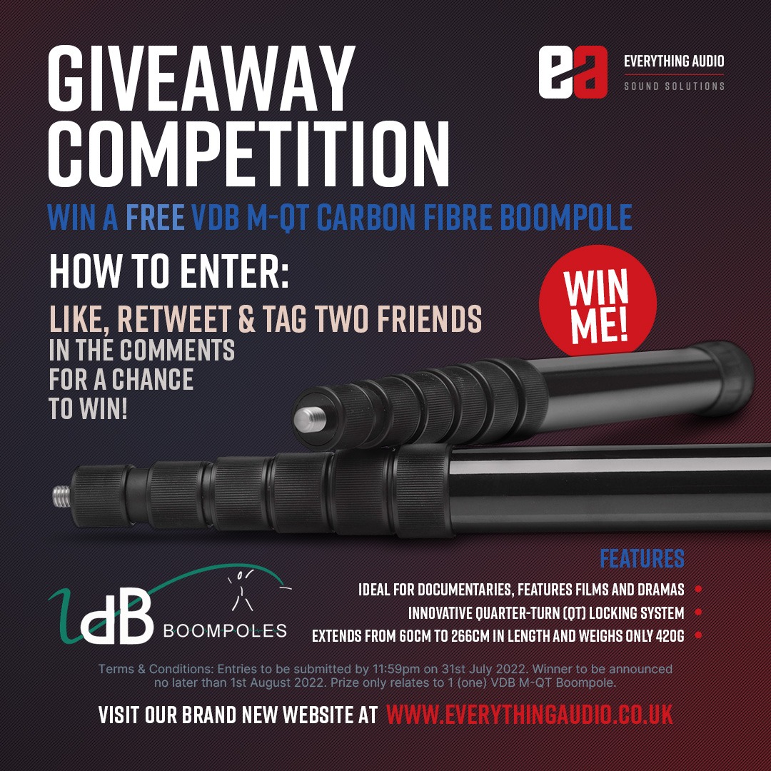 EAelstree's tweet image. GIVEAWAY COMPETITION!🎁 

To celebrate the launch of our brand new website, we're giving you the chance to win a #VdBAudio M-QT carbon fibre #boompole!

Simply like, retweet &amp;amp; tag two friends below to enter!

zcu.io/S1aW

#everythingaudioelstree #theaudiosweetshop