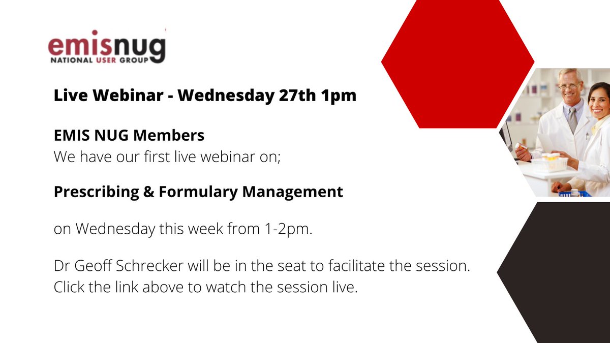 Edunug1's tweet photo. EMIS NUG members - Click this link at 1pm on Wednesday to join; https://t.co/roY2xrOneP https://t.co/nCXqbGDgRJ