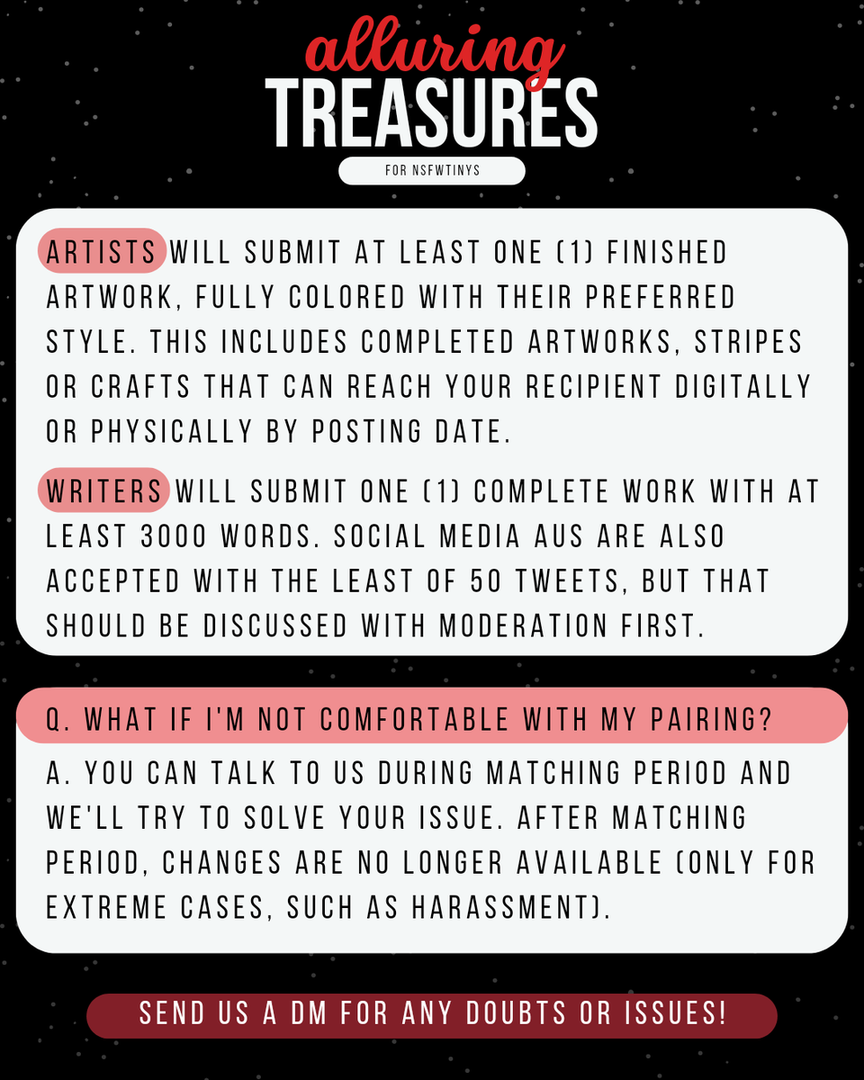 Welcome to Alluring Treasures!

You can find the exchange's info below ❤️