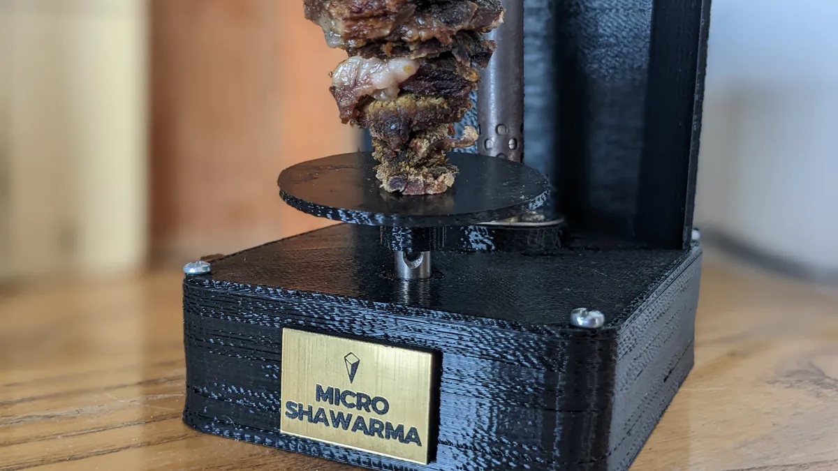 arduino's tweet photo. Now you can make shawarma at your desk with this MKR WiFi 1010-controlled machine: https://t.co/099DnlMsSf https://t.co/uMTDaULhQf