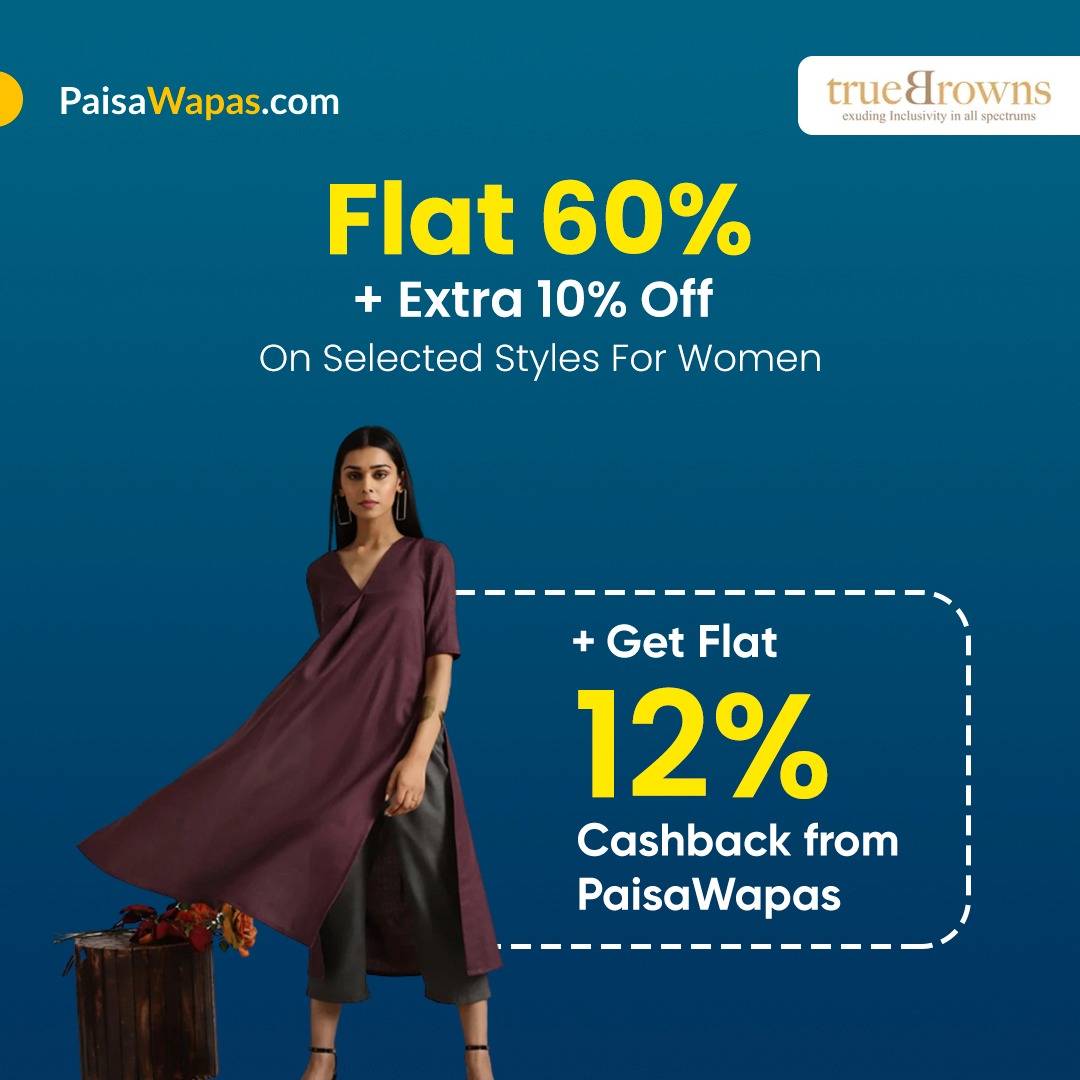 paisawapas's tweet photo. Truebrown Comes With Amazing Deal ๐ฅฐ
โ
Flat 60% Off + Extra 10% Off
+
โ
Flat 12% cashback from paisawapas ๐คฉ
.
.
.
.
.
.
#paisawapas #truebrown #womenstyle #womenweardaily #clothesshopping #flashsale #cashmoney #clothing #clothesshop #onlineshopping #fashion #fashionable https://t.co/siGEyVLy4f