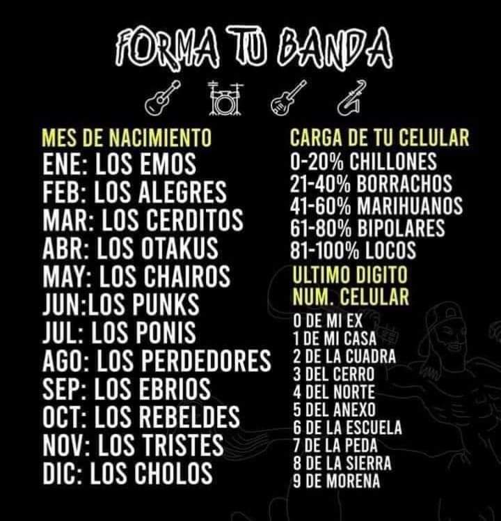 Julio Cano (@cesarbwt) on Twitter photo <a href="/carher0663/">⚔️ᴋᵃʳˡᵒˢʜᵉʀᵒᵈ👑⚔️</a> @MoonDaih <a href="/paopaolita2/">pao paolita</a> <a href="/diablita251098/">😈🔱diablilla😈🔱</a> <a href="/Gomez7105/">🔱🌹♥️GOᗰEZ💖💞🔱</a> <a href="/moni14908/">Monica</a> <a href="/Angel24629683/">𝓜𝓲𝓰𝓾𝓮𝓵 𝓐𝓷𝓰𝓮𝓵 𝓙𝓻 </a> <a href="/yoli_gotitaymar/">🇲🇽🔱Yoli🔱🇲🇽#TeamDioses_Míticos</a> #LunesLokos
𝕯𝖎𝖓𝖆́𝖒𝖎𝖈𝖆 𝖂𝖆𝖗𝖗𝖎𝖔𝖗𝖘
Tu banda segun mes de nacimiento, carga de teléfono y último digito
Yo : Los Rebeldes Mariguano del Norte
@ tus amigos y diviertete
<a href="/MotChandon/">Moët & Chandon</a>
@ladyGuerra21
<a href="/andreawan_/">andre</a>
<a href="/moni14908/">Monica</a>
<a href="/MiguelA07060467/">Miguel Angel</a> <a href="/carher0663/">⚔️ᴋᵃʳˡᵒˢʜᵉʀᵒᵈ👑⚔️</a> @MoonDaih <a href="/paopaolita2/">pao paolita</a> <a href="/diablita251098/">😈🔱diablilla😈🔱</a> <a href="/Gomez7105/">🔱🌹♥️GOᗰEZ💖💞🔱</a> <a href="/moni14908/">Monica</a> <a href="/Angel24629683/">𝓜𝓲𝓰𝓾𝓮𝓵 𝓐𝓷𝓰𝓮𝓵 𝓙𝓻 </a> <a href="/yoli_gotitaymar/">🇲🇽🔱Yoli🔱🇲🇽#TeamDioses_Míticos</a> #LunesLokos
𝕯𝖎𝖓𝖆́𝖒𝖎𝖈𝖆 𝖂𝖆𝖗𝖗𝖎𝖔𝖗𝖘
Tu banda segun mes de nacimiento, carga de teléfono y último digito
Yo : Los Rebeldes Mariguano del Norte
@ tus amigos y diviertete
<a href="/MotChandon/">Moët & Chandon</a>
@ladyGuerra21
<a href="/andreawan_/">andre</a>
<a href="/moni14908/">Monica</a>
<a href="/MiguelA07060467/">Miguel Angel</a>