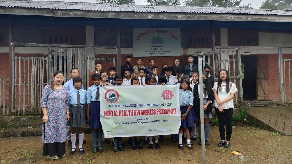 Chos_Rhts's tweet photo. District Mental Health Programme #Wokha team conducts Mental Health Awareness programme &amp; Mental Health screening at Government High School Longsa for school students &amp; teachers on July 25.
@NagalandNhm @HealthNagaland #MentalHealthAwareness #MentalHealthMatters https://t.co/Vqv2zJrwup