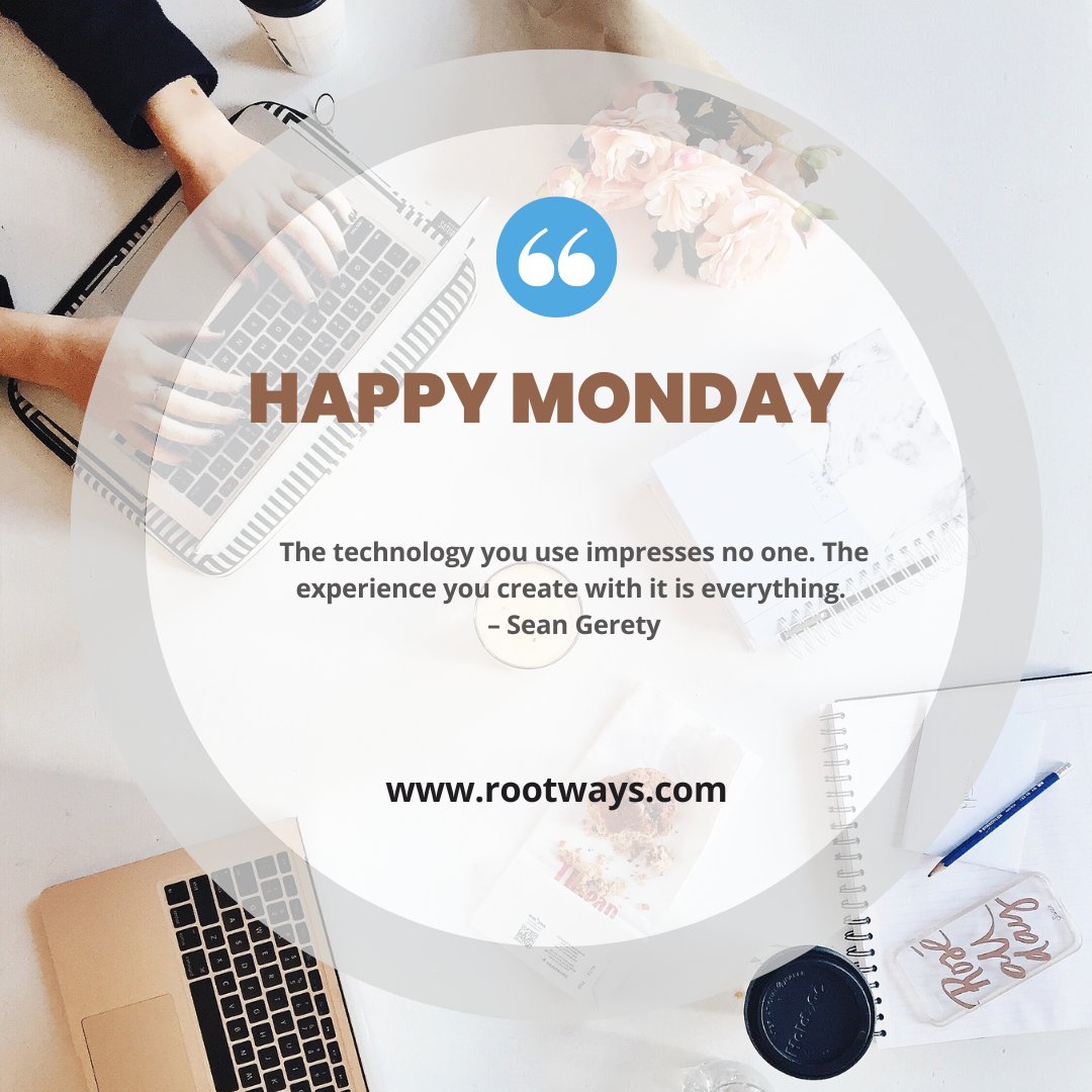 Rootways's tweet photo. Happy Monday!🤘

The technology you use impresses no one. The experience you create with it is everything. - Sean Gerety

#mondaymotivation #rootways #mondayquote #mondayinspiration #quotesoftheday #quotes #seangerety #programmingquotes #programming #programmer #programmerlife https://t.co/L7s194wrvm