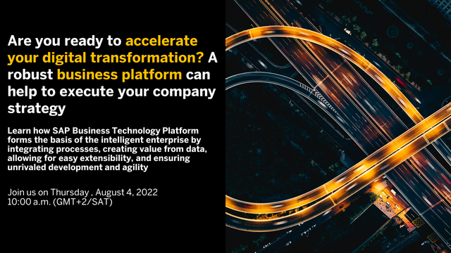 Join our #SAPServices experts in this virtual innovation workshop and discover how you can leverage #SAPBTP to turn your enterprise into an #IntelligentEnterprise. 📈 Register today! bit.ly/3Oy28v5