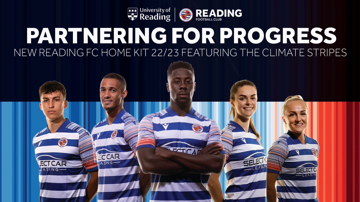 Uni of Reading (@uniofreading) on Twitter photo ✅ 100% from recycled bottles
✅ Kit is completely recyclable
✅ Highlights climate change in Reading
<a href="/ReadingFC/">Reading FC</a> is doing its bit to fight climate change, and we're delighted to support them. #ShowYourStripes #HoopsForTheFuture
More on our climate work: ow.ly/fErp50K3hFj ✅ 100% from recycled bottles
✅ Kit is completely recyclable
✅ Highlights climate change in Reading
<a href="/ReadingFC/">Reading FC</a> is doing its bit to fight climate change, and we're delighted to support them. #ShowYourStripes #HoopsForTheFuture
More on our climate work: ow.ly/fErp50K3hFj