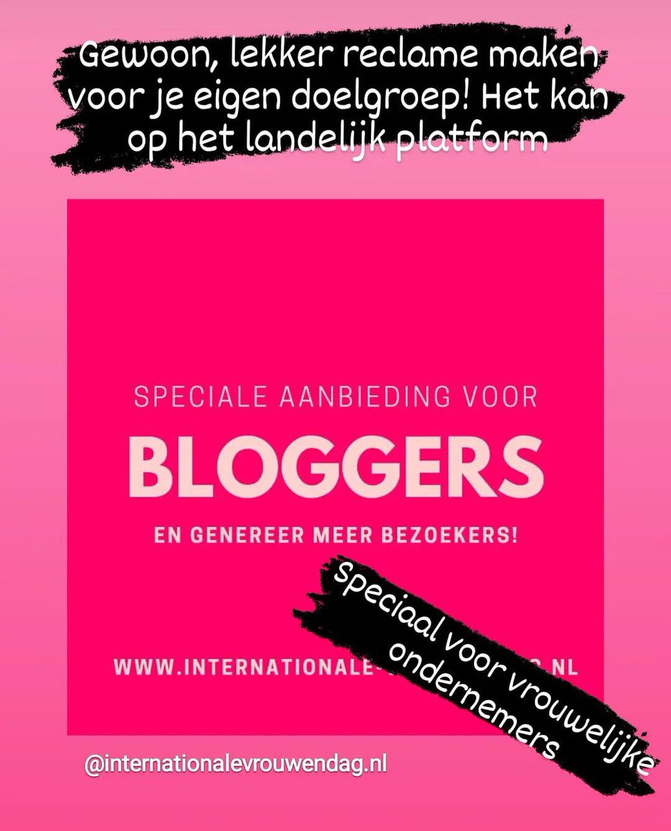 IntVrouwendag's tweet photo. https://t.co/IKUrML8p5t
#bloggerscommunity #bloggersofindia #bloggingcommunity #influencers #newblogger #instagramblogger #blogpromotion #bloggerlife #blogging #bloggersofinstagram #internationalevrouwendag #vrouwen #ondernemers https://t.co/IZ6vky3HYY