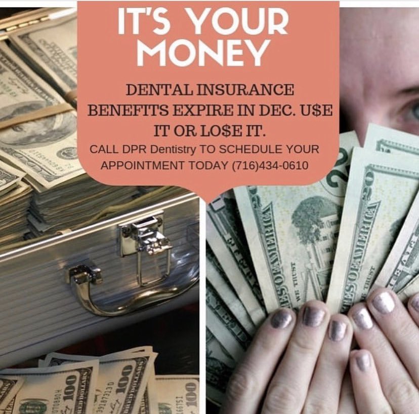 DPRdental's tweet photo. Don’t let your dental benefits expire unused. Call today to schedule your necessities dental benefits. (716)434-0610  not sure what’s covered? Give us a call- we can help. https://t.co/8aTaxG39OB