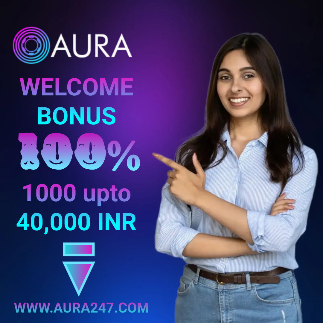 Start you week off by claiming 100% bonus of your first deposit for the deposit of Rs 1,000 onwards up to to deposit bonus of Rs 40,000. 💰♠️🎲🎲🎰💲💳💰💳🕒🎲⏩🕹💵👑 🏆🎰📱⚡️🤞 Visit aura247.com