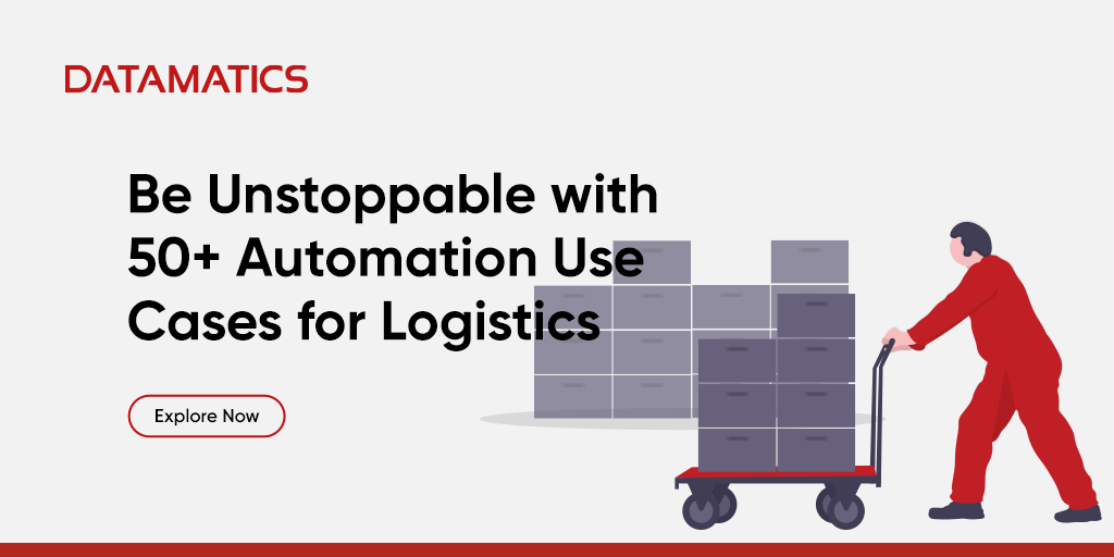 Datamatics's tweet image. Reduce operational costs by automating manual processes with Datamatics.
Be Unstoppable with 50+ RPA Use Cases in Logistics &amp;amp; Supply Chains Industry bit.ly/3cEQoK8

#intelligentautomation #rpa #trubot #logistics #supplychain #vendormanagement