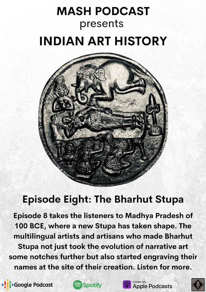 mash_india's tweet photo. MASH Podcast Episode 8 - The Bharhut Stupa

https://t.co/9hwrnJipk8

#MASHIndia #MASHPodcast #Podcast #indianart #arthistory #stupa #bharhut #PodcastRecommendations https://t.co/TMSfp8PlCg