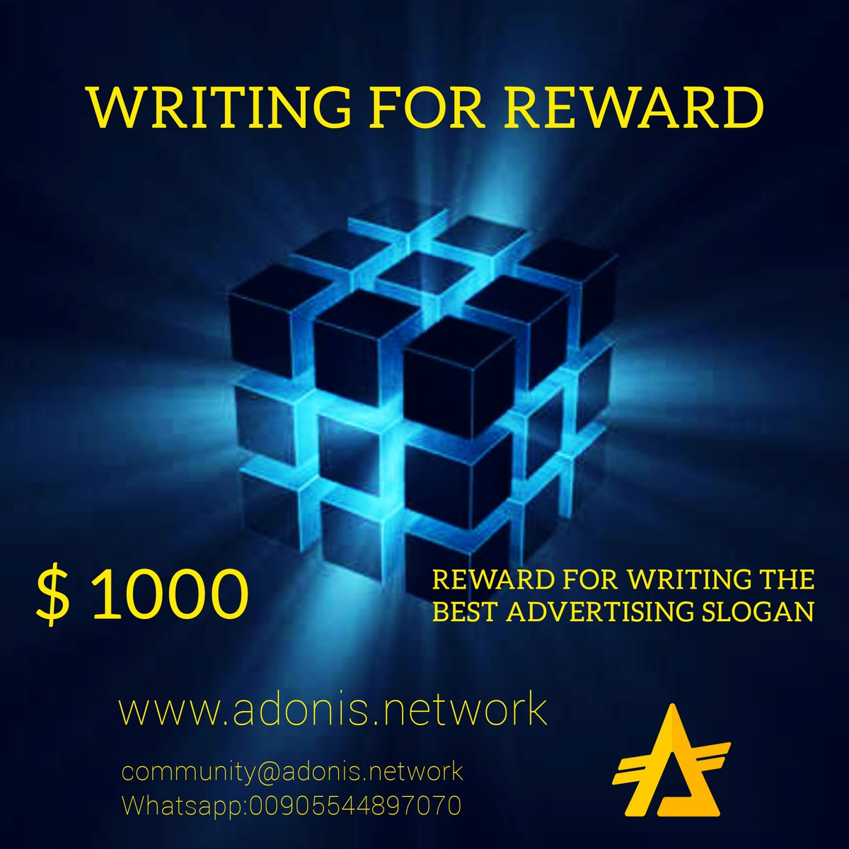 adonis_network's tweet photo. $1000
REWARD FOR WRITING THE BEST ADVERTISING SLOGAN
Welcome to ADONIS
YOUTUBE CHANNEL
https://t.co/ZltT5wdoB5
@adonis_network
@Adonisholdings
#adonis_network
#adonis_exchange
#cryptocurrency
#crypto
#trade
#cryptocurrency
#cryptocurrency_exchanges https://t.co/hgUBygctRK