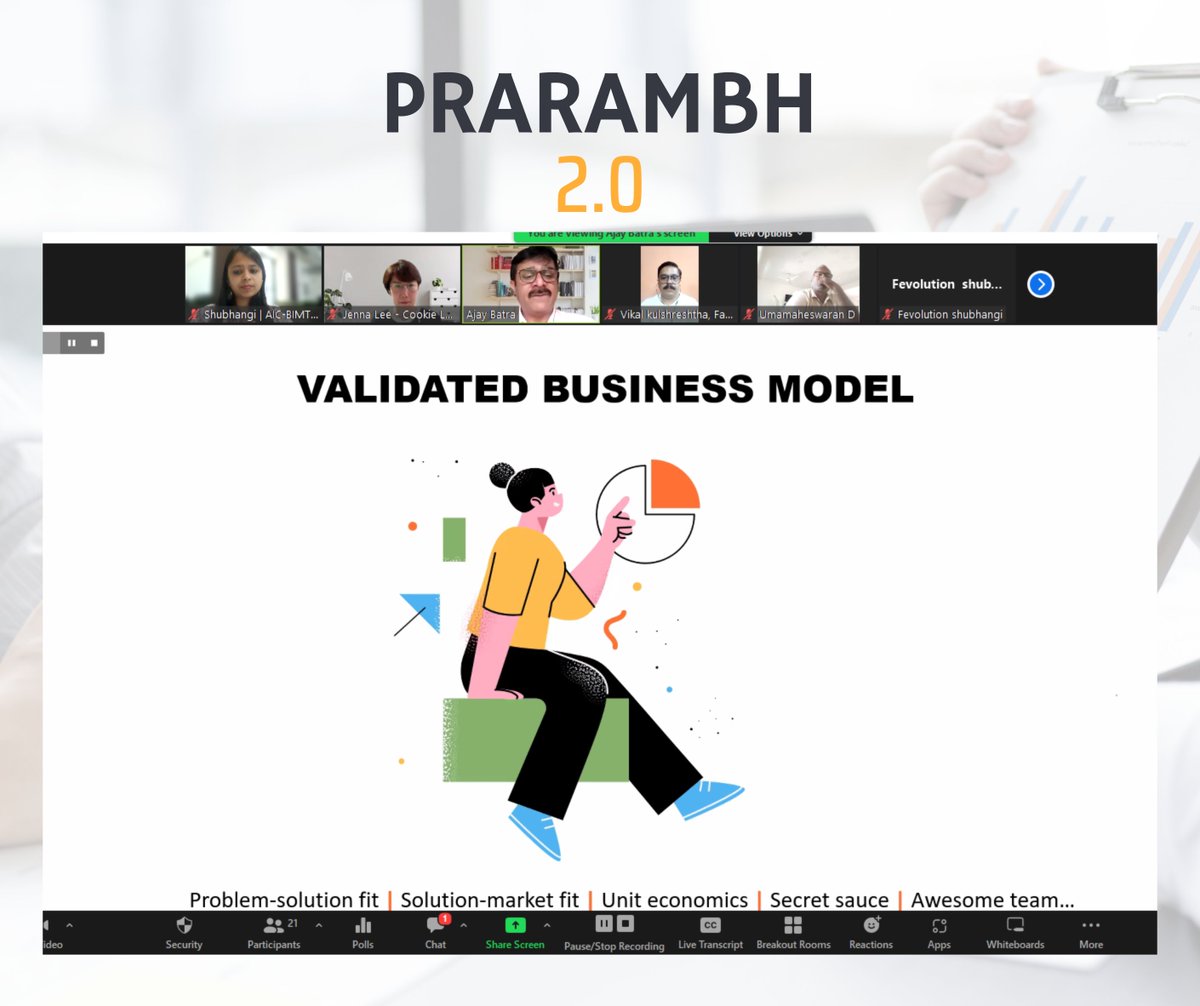 aicbimtech's tweet photo. #PRARAMBH 2.0
A really insightful session was taken by Mr. @AjayBatra1  CEO of Uniqorn Growth Partners.
The session started with dwelling on why 90% of startups fail, what is Business Modelling and how it is different from Financial Planning. 
#aicbimtech #aicbimtechprograms #aic https://t.co/6ZDIkamRs6