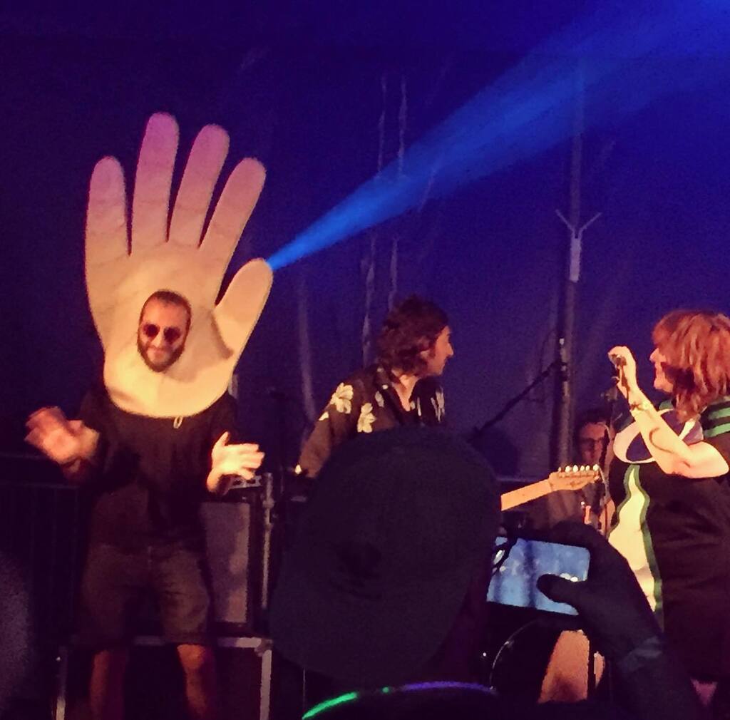 PineyGir's tweet photo. So THIS is the #AlchemyHand 🪬 @truckfestival photo by @joolscoo thank you @art_van for being the #handman #truckfestival #veteransandvirgins #pineygir https://t.co/BHR84wWE4t https://t.co/WlD4ZNqEzO