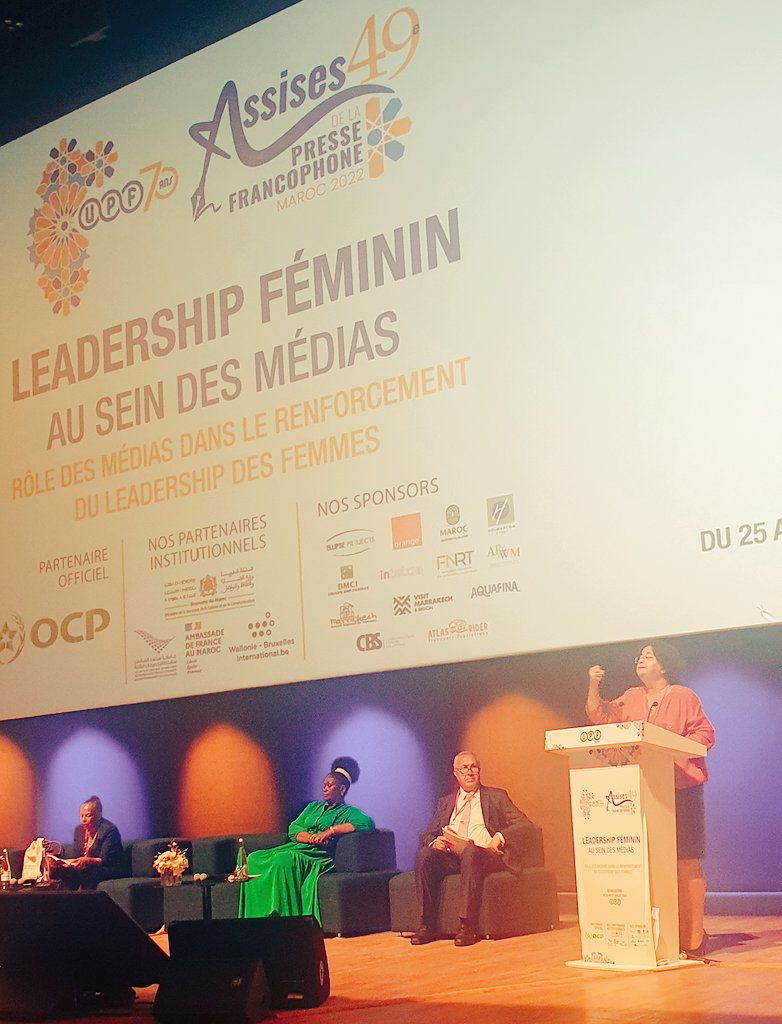 "18% de temps parole est accordé aux femmes, elles sont 4 fois moins citées dans les médias" Une grande rupture d’égalité en termes de temps de parole et d’intervention dans les programmes audiovisuels d’infos. Prenez le pouvoir! #leadershipféminin #HACA  #APF2022 #UPFMaroc