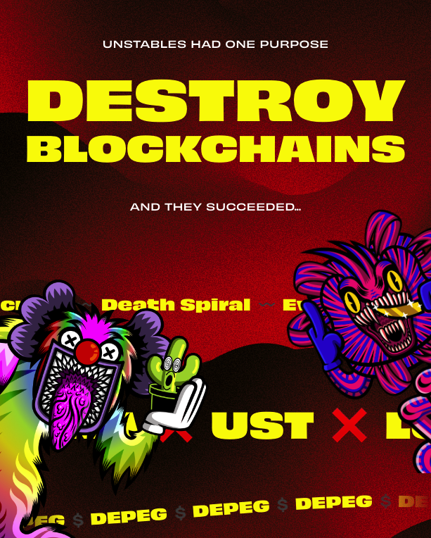 #Unstables #LUNAtics  
☠️ We have a plan to rise from the dead ☠️
#Unstables will destroy every blockchain 😈

$KDA $Stars $Algo $Sol $Eth $Matic $BSC $flow $SCRT... &amp; more!

1️⃣ Migration to <a href="/0xPolygon/">Polygon | POL</a> 
2️⃣ New roadmap coming soon!
3️⃣ Infecting more #blockchains 

#StayUnstable!