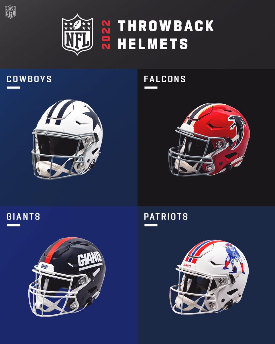 This season, 14 teams will have an alternate or throwback helmet to be paired with alternate, classic and/or color rush uniforms: