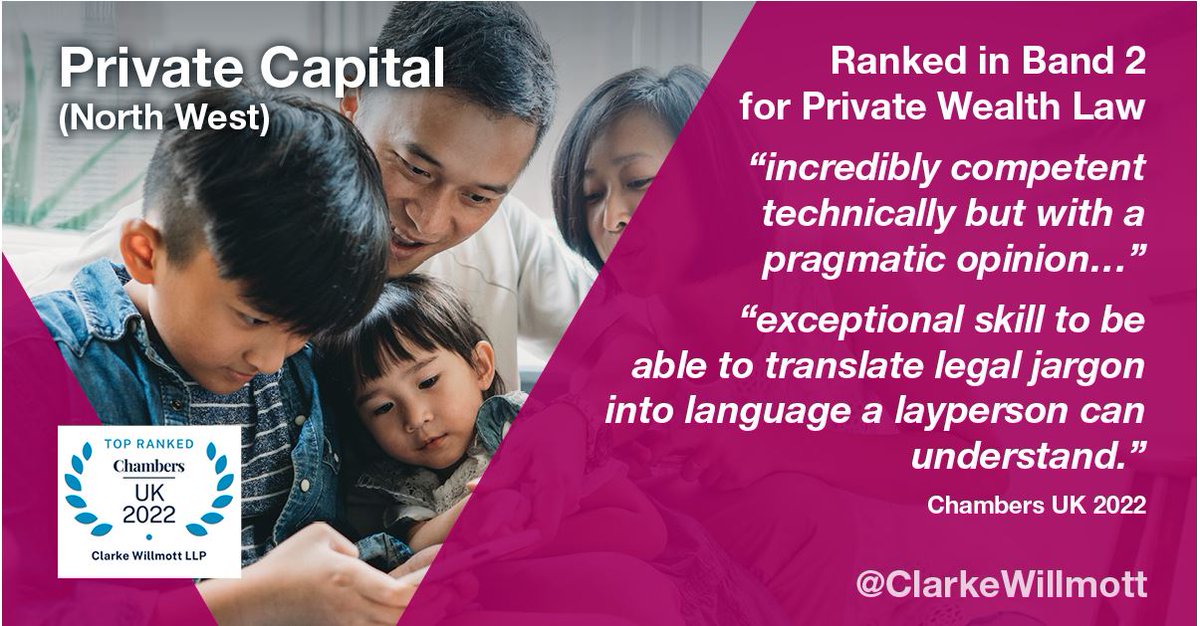 CW Private client team (@cwprivateclient) on Twitter photo We're delighted that our Private Capital team have been ranked in Band 2 for Private Wealth Law by <a href="/ChambersGuides/">Chambers and Partners</a> . This is a great achievement for the team and shows their fantastic skills and abilities. We're delighted that our Private Capital team have been ranked in Band 2 for Private Wealth Law by <a href="/ChambersGuides/">Chambers and Partners</a> . This is a great achievement for the team and shows their fantastic skills and abilities.