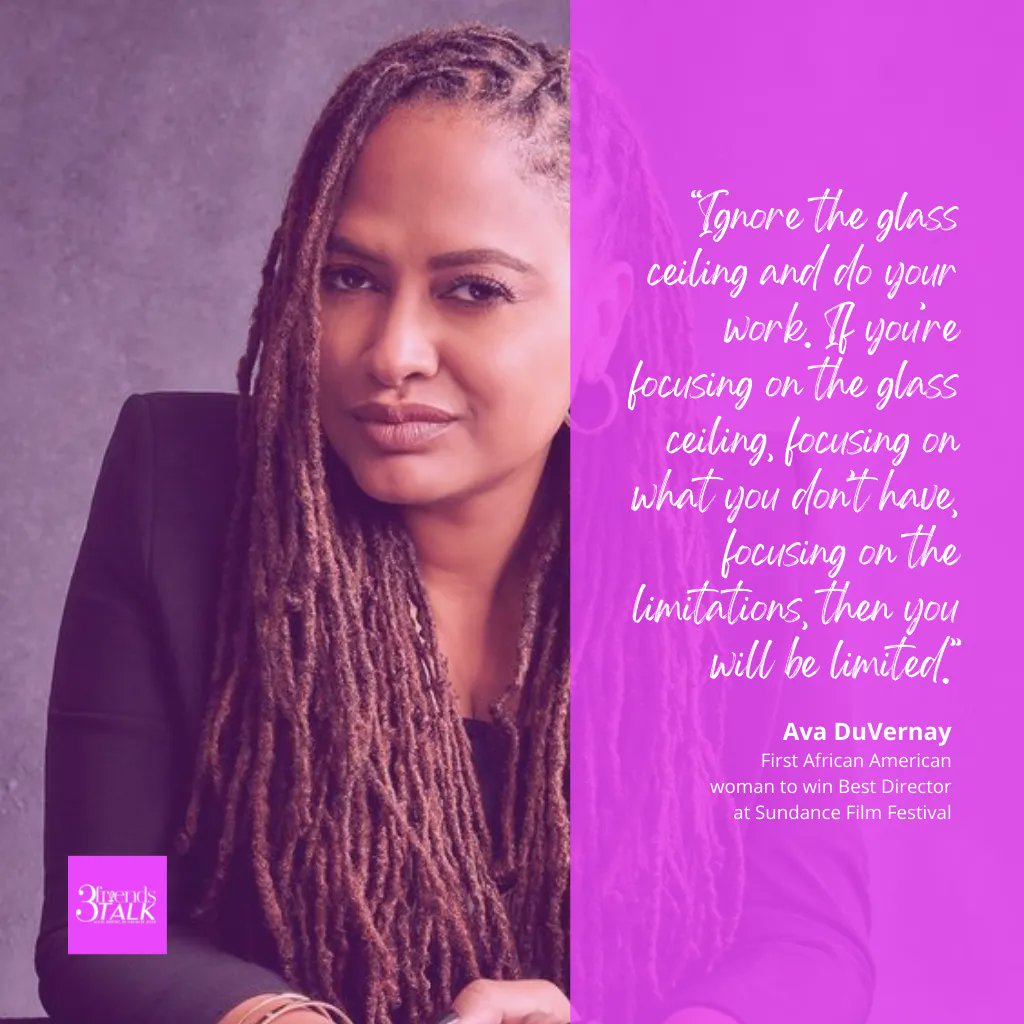 “Ignore the glass ceiling and do your work. If you’re focusing on the glass ceiling, focusing on what you don’t have, focusing on the limitations, then you will be limited.”
-Ava DuVernay

#womenempowerment#motivation #inspiringwomen #nolimit #believe