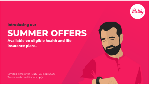 This summer with Vitality, when your clients take out a qualifying life insurance plan which includes Optimiser and Indexation at the outset of the plan, they could get up to two months’ premiums as cashback.

Learn more: ow.ly/HoaQ50JZQxq