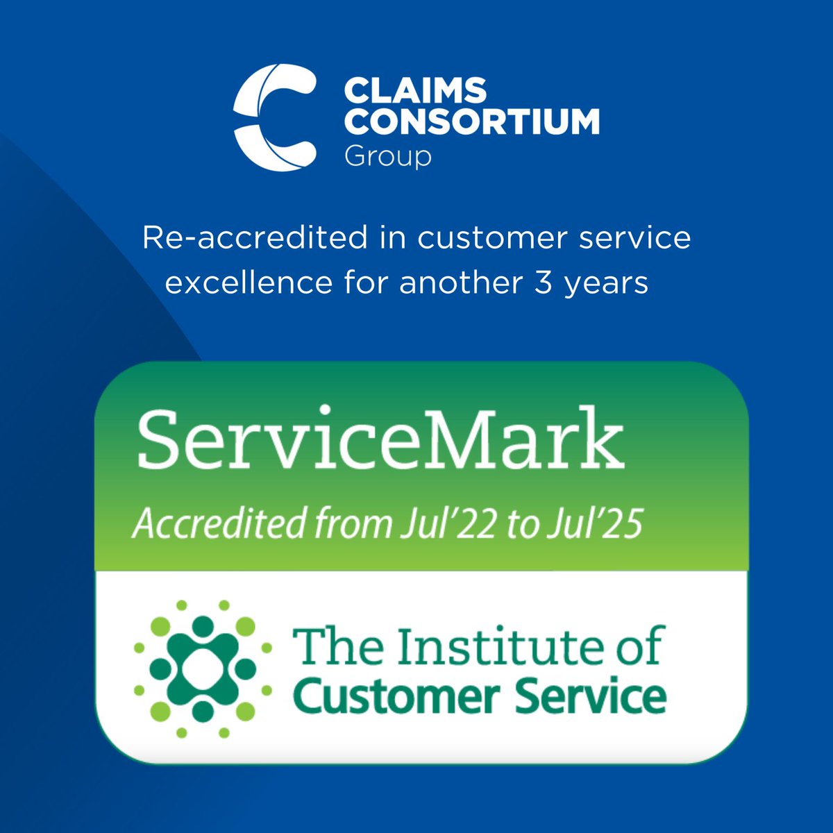 A drive for customer service excellence has been at the heart of our company since we were founded in 1996. 

We are proud to have been accredited with the service mark for another 3 years.

#customerservice #customerexperience #insuranceclaims #claimsmanagement