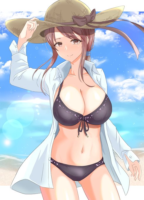 水着の三船美優さんです…👙