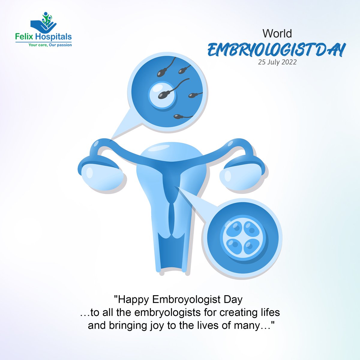 WellnessFelix's tweet photo. 25 July is a special date in the history of reproductive medicine. On this day world’s first IVF baby was born through successful intervention.
#WorldEmbryologistDay #embryologist #infertilityawareness #fertilityjourney #IVF #firstivfbaby #FelixHospital #YourCareOurPassion https://t.co/wLG6wAgPOI