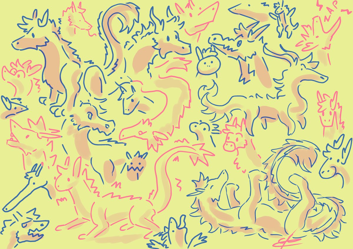 Cloofle_'s tweet photo. Smol dragon wants a snoot boop. Some mini cloof doodles https://t.co/vmxr9K5Qpe