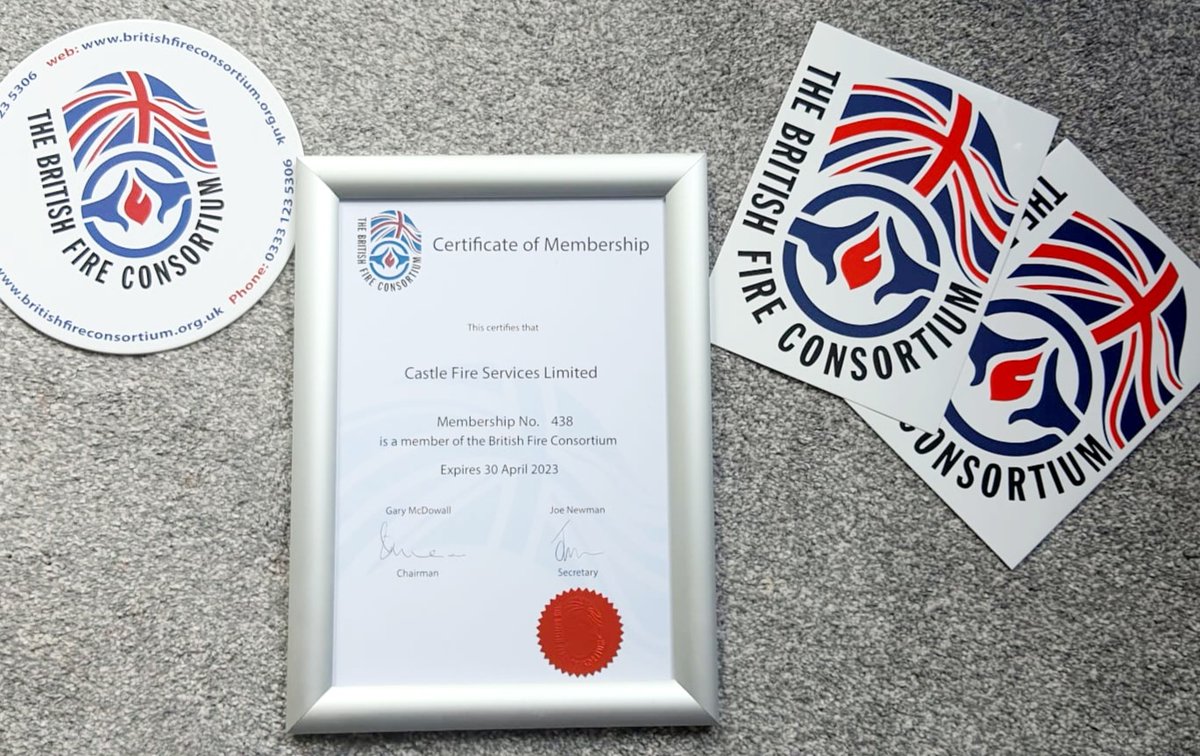 CastleFireUK's tweet photo. We are now a member of the British Fire Consortium 🔥 
#safety #firesafety #firealarms #customerservice #Birmingham #wolverhampton #dudley #westmidlands #bham #fireextinguishers #healthandsafety #fireprotection #smallbusinessuk #supportlocal https://t.co/2tLXrLMAz7