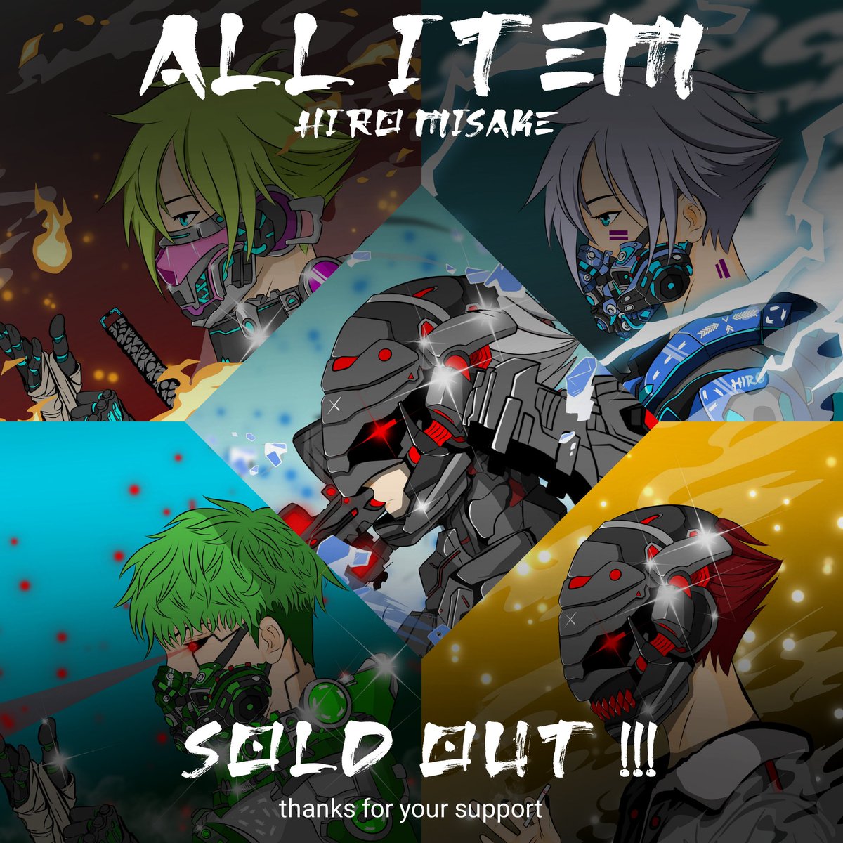 All items Sold 🔥 Thanks for owners and you guys who support this project 🔥 i love u 💞 you are amazing!! Stay tuned for next drop 🚀

<a href="/TAKA42527989/">TAKA</a>
<a href="/ironcreate/">Neo IRONCREATE_CNF🧩</a>
unnamed (please contact me to creadit)

#NFTcollector  #NFT宣伝枠  #NFTJapan  #nft #NFT買います