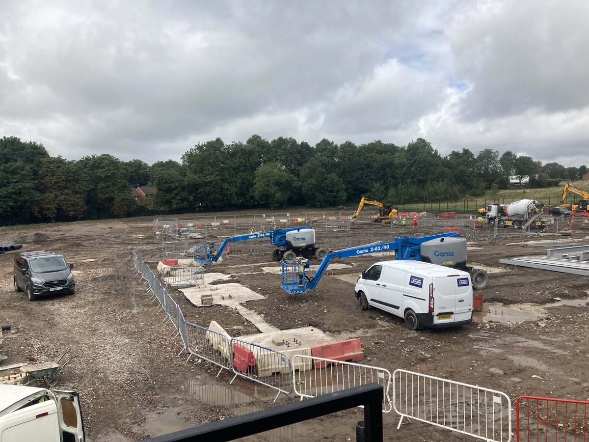 GavinDavisMCIOB's tweet photo. MEWPs at the ready ! Great to see the first load of steel being delivered today at our Star Salford Academy project, good to achieve this milestone and look forward to the frame progressing over the Summer #Project3Plus @WatesGroup @StarAcademies @bawden_jamie https://t.co/N8mMhucsfb