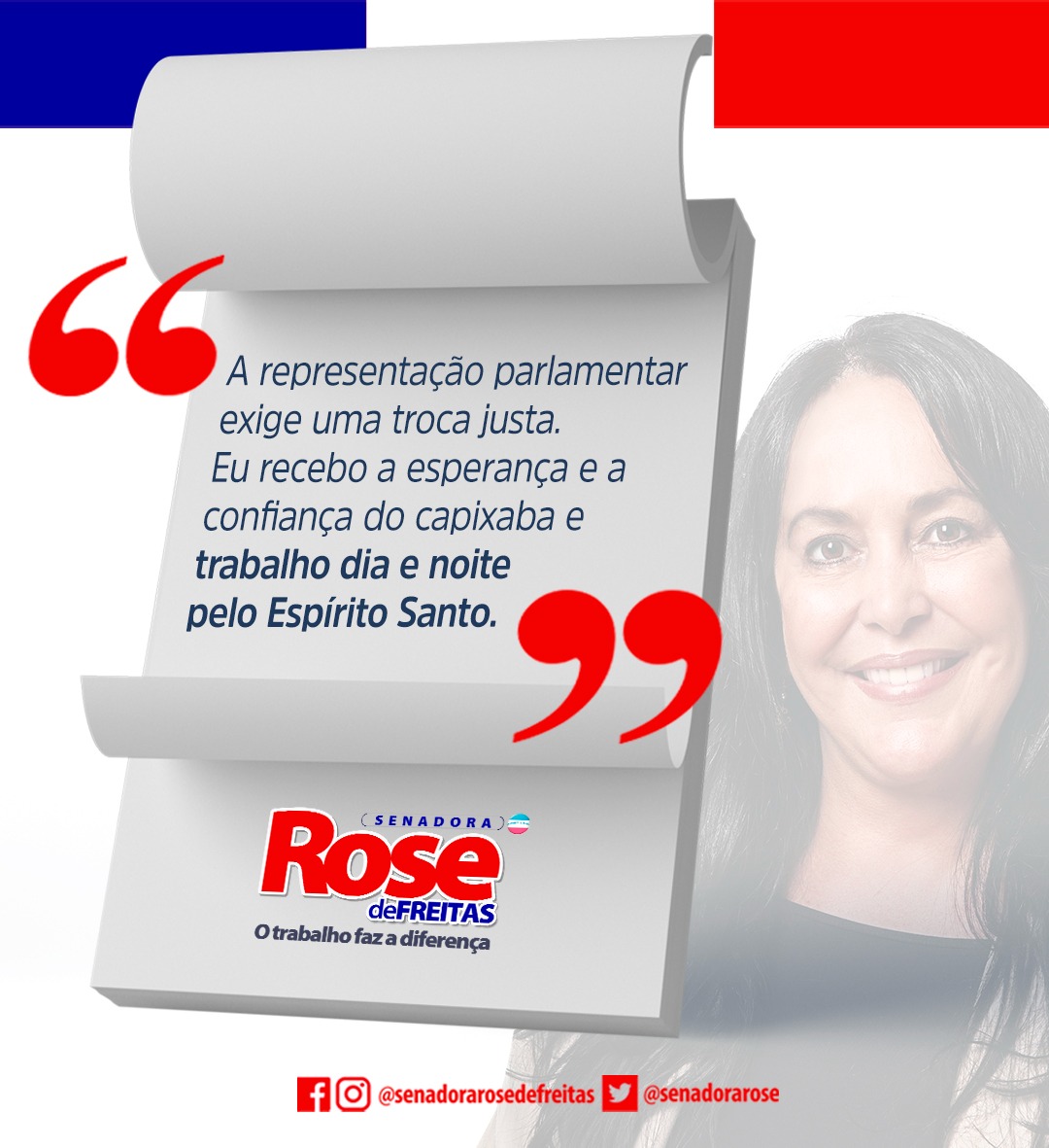 A representação parlamentar exige uma troca justa. Eu recebo a esperança e a confiança do capixaba e trabalho dia e noite pelo Espírito Santo.
#senadorarosedefreitas #ES #otrabalhofazadiferença