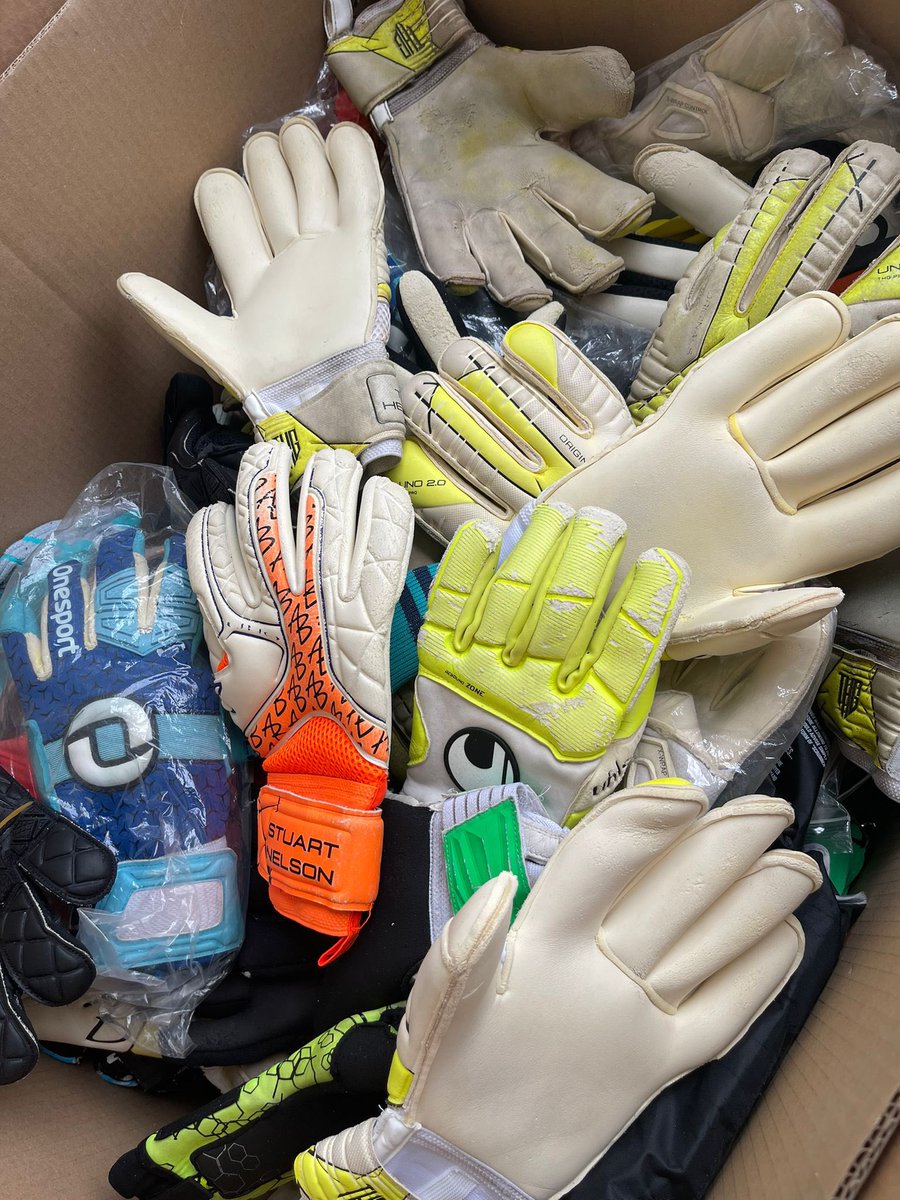 Another box filled and ready for washing! #WeAreAll1 #charity #poweredbygoalkeepers 🆎🧤