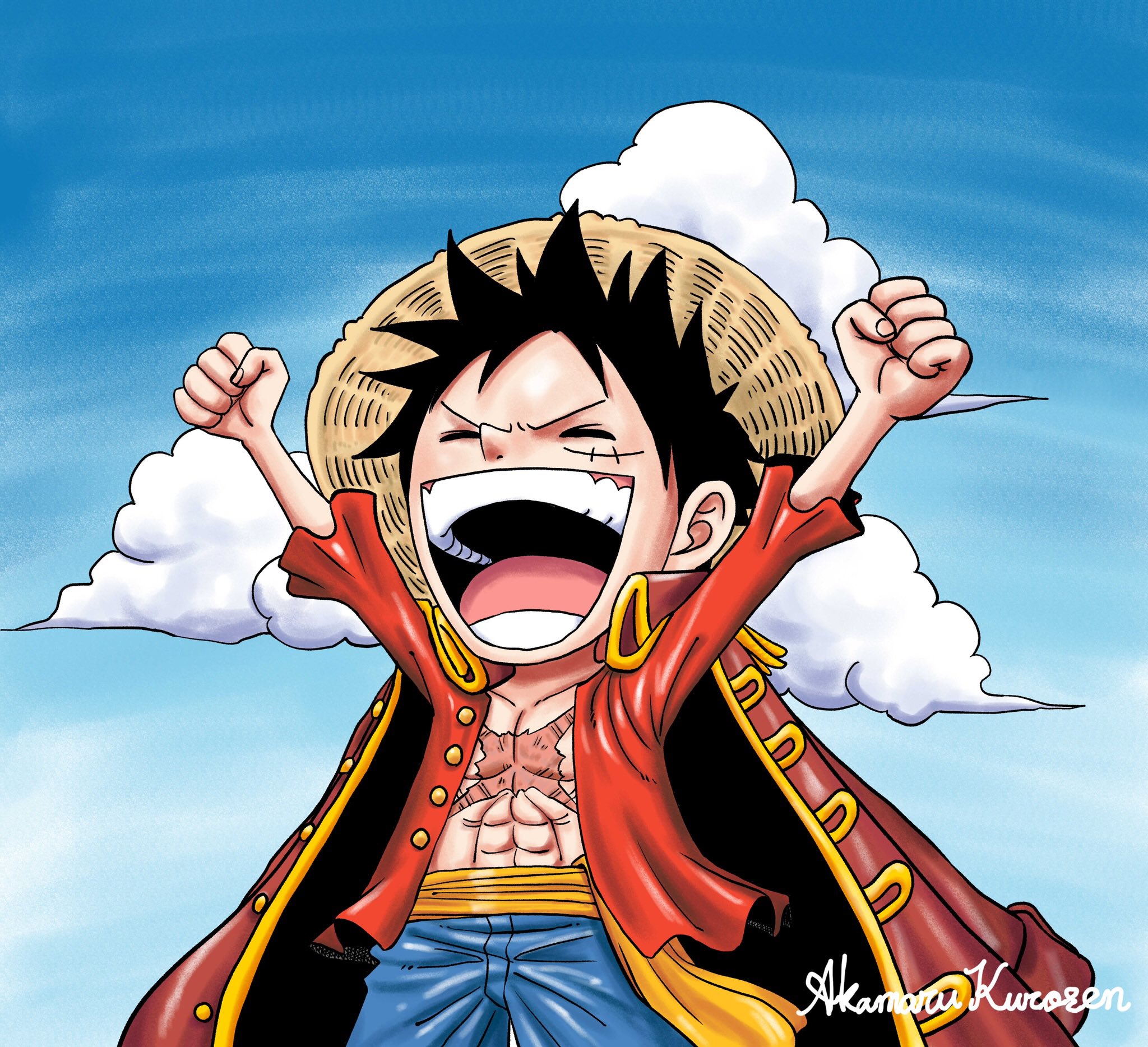 黒線あかまる かなり前にリクエスト頂いたルフィ Onepiece ワンピース ルフィ T Co 3tmxbfde0o Twitter