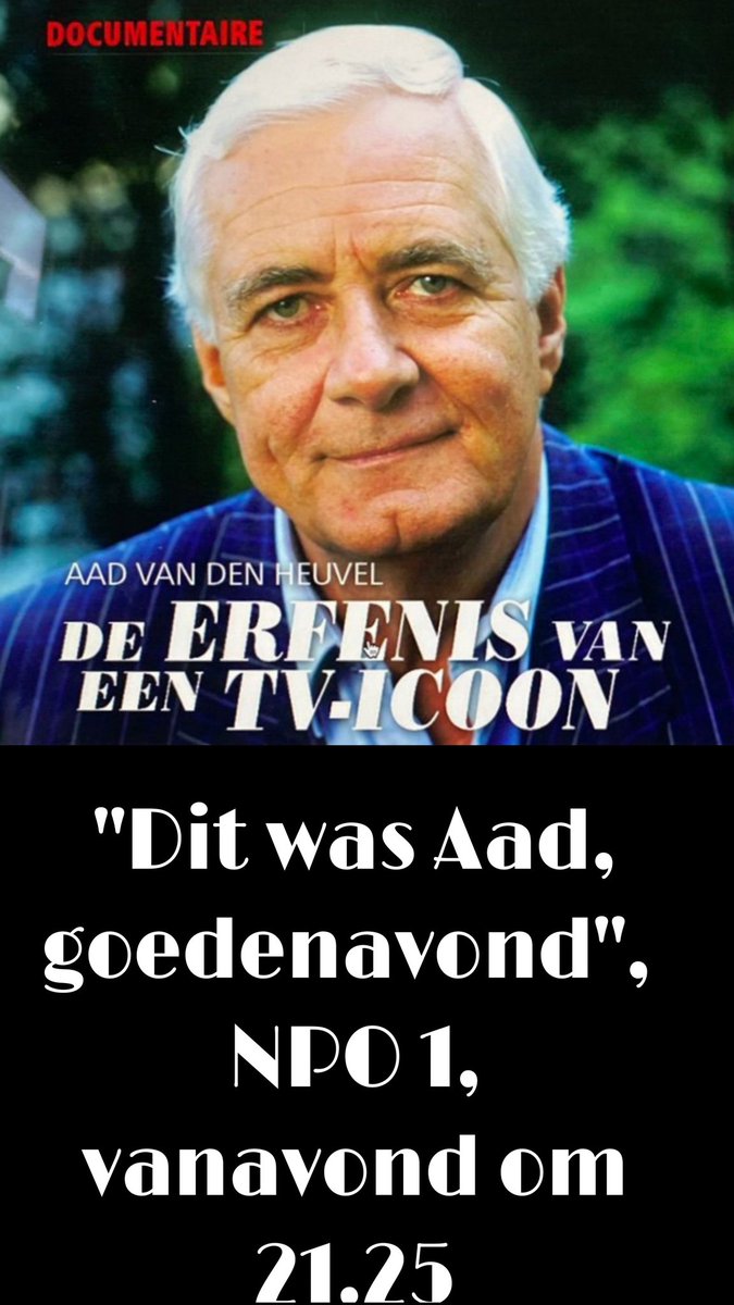 AnjaMWinter's tweet image. VANAVOND OM 21.25, NPO 1
Noem het een last hurray, noem het een monument! Vol trots presenteren Mark en zijn zus Caroline van den Heuvel de documentaire: ‘Dit was Aad, goedenavond’, in samenwerking met het team van Dutch Angle @DutchAngleTV1 
#Ditwasaad