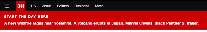 bdm6985's tweet photo. Seen on CNN homepage today…

The world is just a parody of itself at this point. https://t.co/K0At562d7A