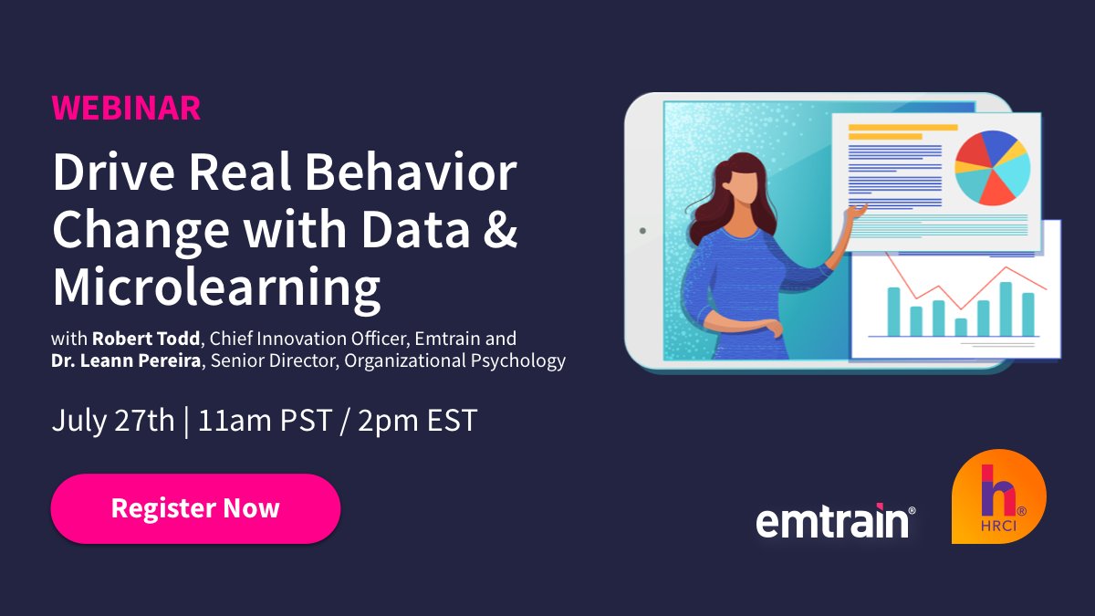 Make sure to sign up for our webinar this Wednesday! Robert Todd and Dr. Leann Pereira will help you to enhance your existing employee and leadership skills training and you will learn how to identify skills needed to create a healthier workplace. https://t.co/Yv6hmyngyl https://t.co/15P6YLjP9T